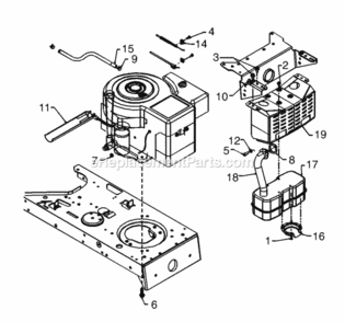 Muffler_And_Engine_Accessories_Bands_Overhead_Valve Diagram and Parts List for 2000 MTD Lawn Tractor