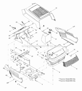 Hood_Style_0 Diagram and Parts List for 2003 MTD Lawn Tractor