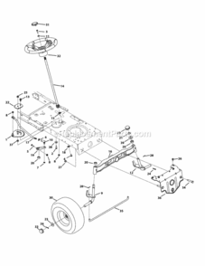 Page C Diagram and Parts List for 2014 MTD Lawn Tractor