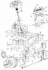 Parts Diagram and Parts List for  MTD Lawn Tractor