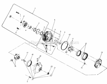 Hydrostatic_Transmission Diagram and Parts List for GT1850 MTD Lawn Tractor