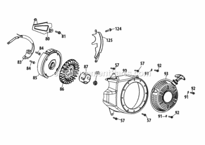Part Location Diagram of 951-14320 MTD Flywheel