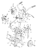 Page B Diagram and Parts List for 1992 MTD Tiller