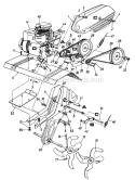 Page A Diagram and Parts List for 1995 MTD Tiller