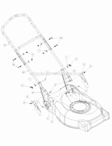 Handle_Self_Propelled Diagram and Parts List for 52B-370-195 MTD Lawn Mower