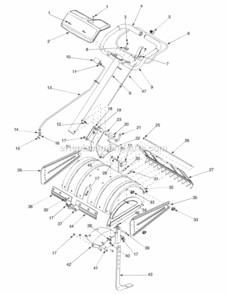 General_Assembly Diagram and Parts List for 2006 MTD Tiller