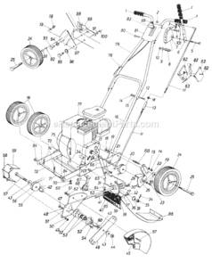 Page A Diagram and Parts List for 1989 MTD Edger