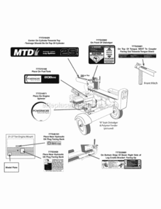 Page H Diagram and Parts List for 2012 MTD Log Splitter