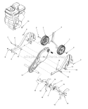 Page B Diagram and Parts List for  MTD Tiller