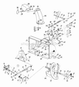 Auger_Housing_Assembly Diagram and Parts List for 1992 MTD Snow Blower