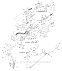 Part Location Diagram of 684-0105 MTD Control Panel Assembly - 2 Style