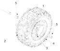 Wheel Assembly Diagram and Parts List for  MTD Snow Blower