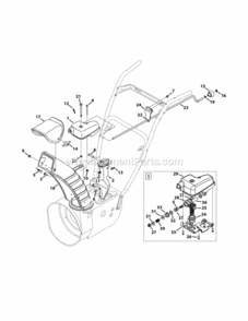 Page I Diagram and Parts List for 2014 MTD Snow Blower