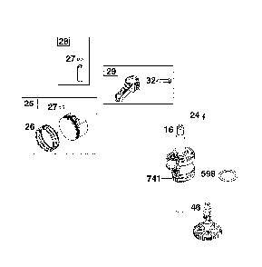 Crankshaft Diagram and Parts List for  MTD Lawn Mower