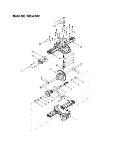 Driveshaft And Brakes Diagram and Parts List for  MTD Lawn Tractor