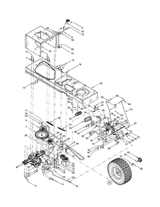 Drive Assembly Diagram and Parts List for  MTD Lawn Tractor