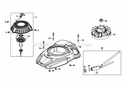 Part Location Diagram of 951-14401A MTD FLYWHEEL