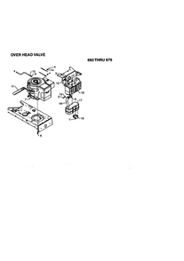 Over Head Valve 2 Diagram and Parts List for  MTD Lawn Tractor