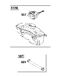 Fuel supply Diagram and Parts List for  MTD Lawn Mower