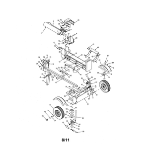 Log Splitter Diagram and Parts List for  MTD Log Splitter