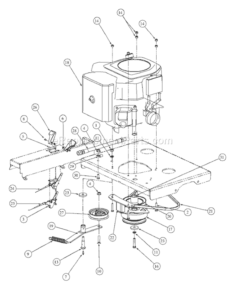 Page A Diagram and Parts List for 53AB5B8J195 MTD Lawn Tractor