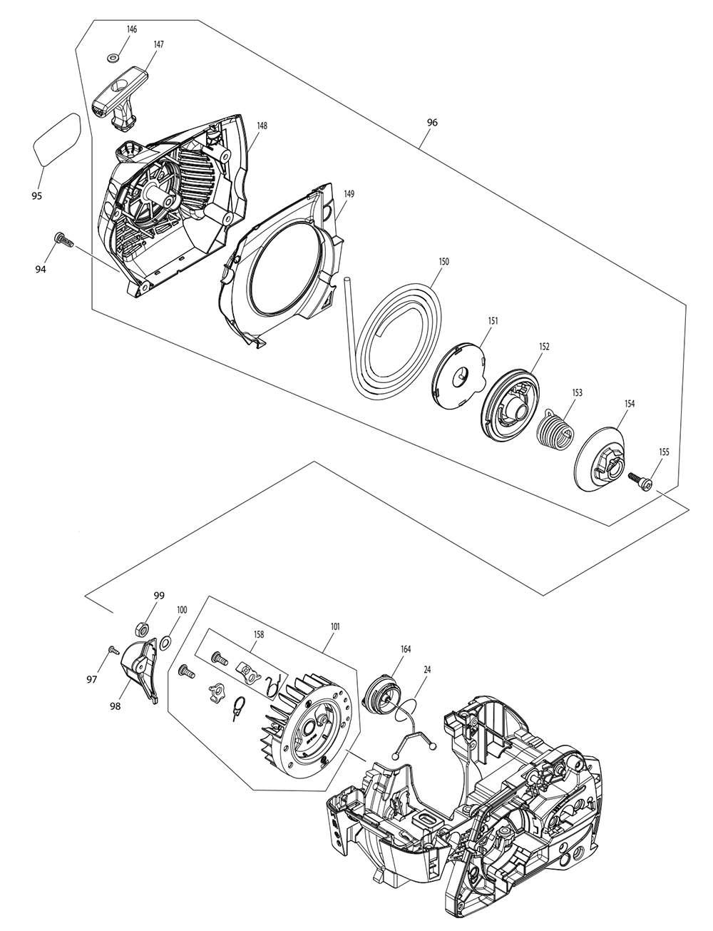 Page 3 Diagram and Parts List for  Makita Saw