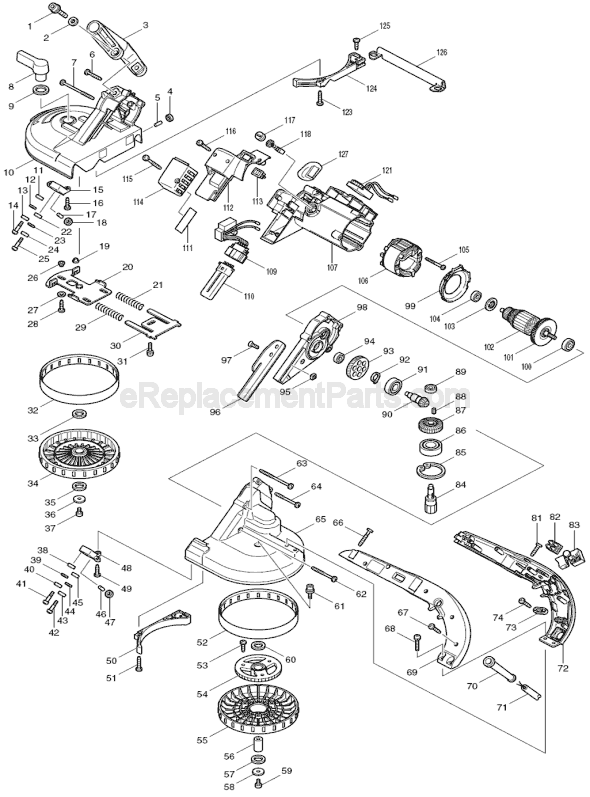 Page A Diagram and Parts List for  Makita