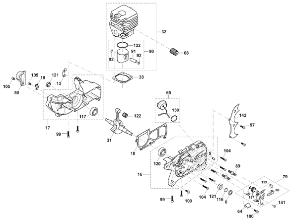 Diagram 3 Diagram and Parts List for  Makita Chainsaw