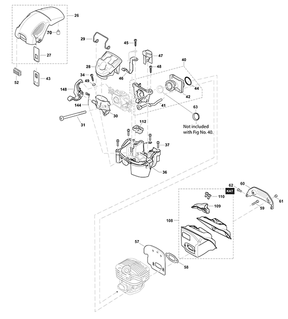 Diagram 2 Diagram and Parts List for  Makita Chainsaw