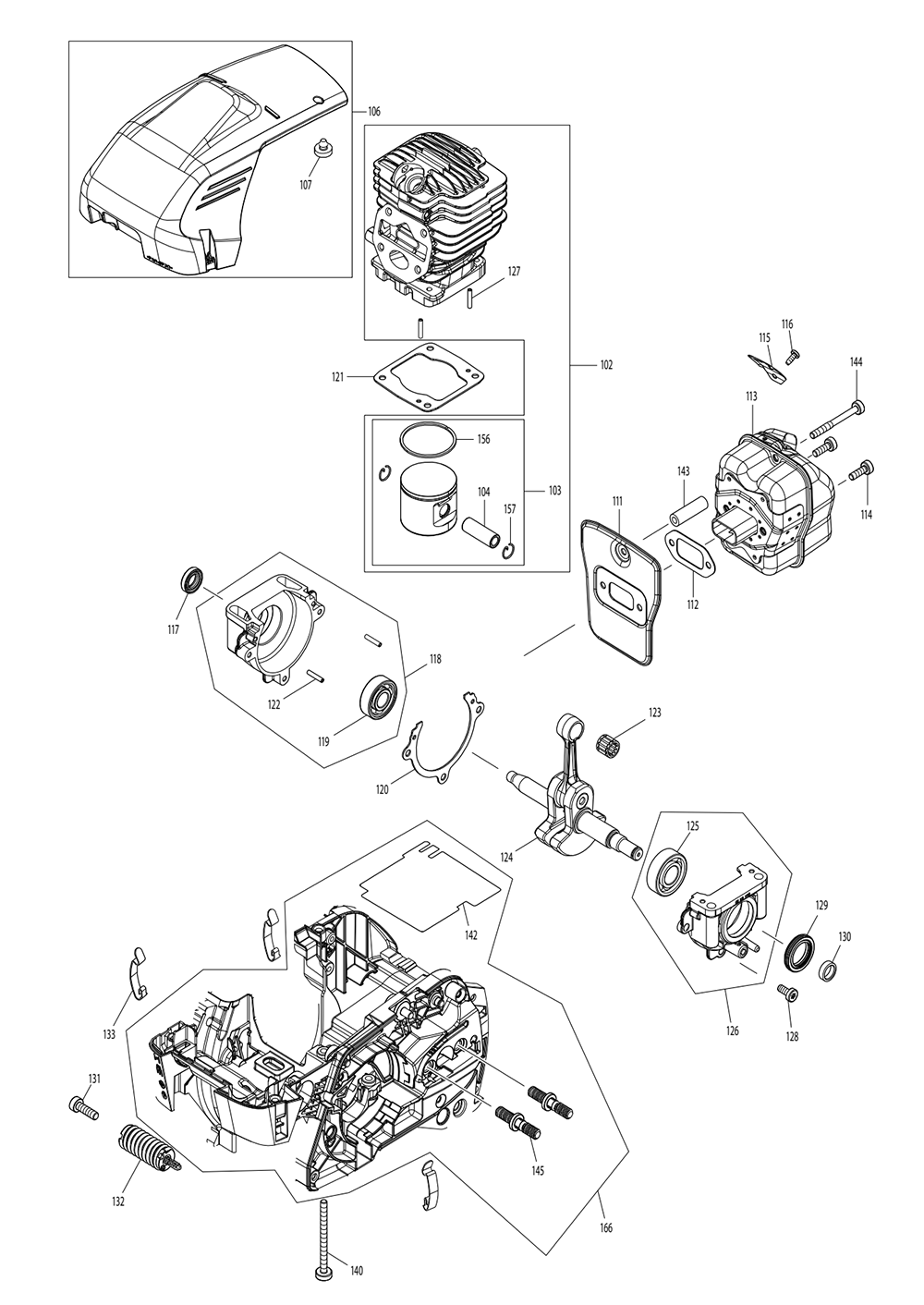 Page 4 Diagram and Parts List for  Makita Saw