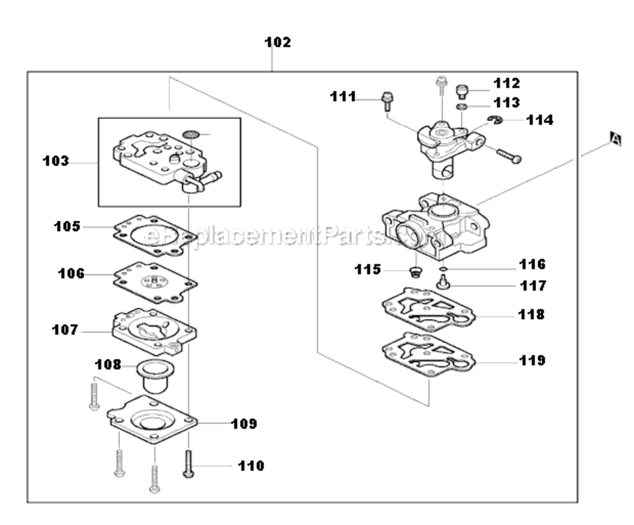 Page G Diagram and Parts List for  Makita Leaf Blower / Vacuum