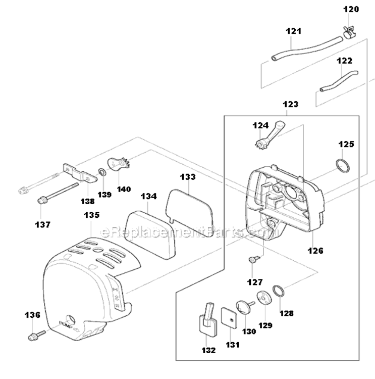 Page H Diagram and Parts List for  Makita Leaf Blower / Vacuum