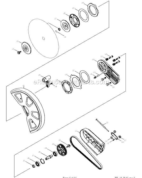 Page E Diagram and Parts List for  Makita Chop Saw