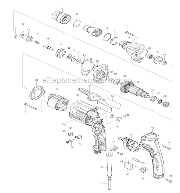 Page A Diagram and Parts List for  Makita Electric Drill