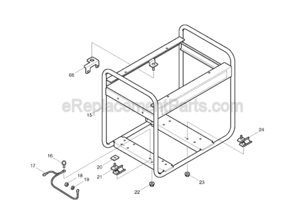 Page B Diagram and Parts List for  Makita Generator
