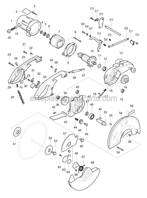 Replacement Carbon Brushes For Makita LC1230 Metal Cutting Chop Saw | 191953-3 CB203