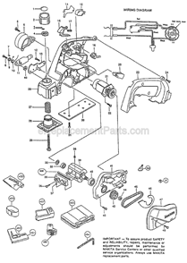 Page A Diagram and Parts List for  Makita Planer Jointer