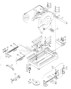 Page B Diagram and Parts List for Type 2 Makita Chop Saw