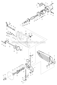Page A Diagram and Parts List for  Makita Table Saw