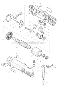 Part Location Diagram of 643552-4 Makita Brush Holder 5-8