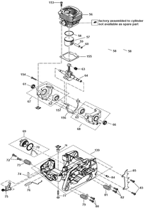 Part Location Diagram of 257366-1 Makita PISTON RING, DOLMAR, PS-35