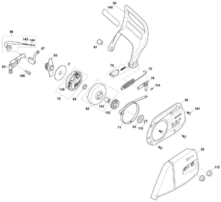 Diagram 5 Diagram and Parts List for  Makita Chainsaw