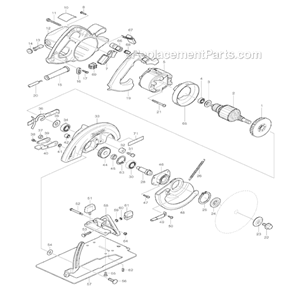 Part Location Diagram of 152989-9 Makita Motor Housing