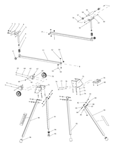Fig-1 Diagram and Parts List for  Makita Miter Saw