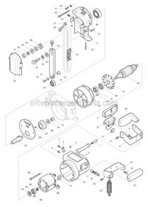 Page A Diagram and Parts List for  Makita Drill Press