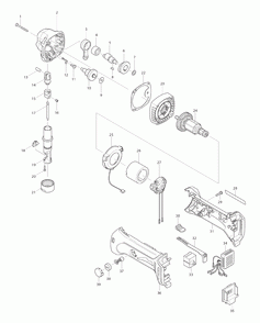 Page 1 Diagram and Parts List for  Makita Nibbler & Shears