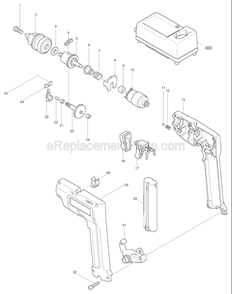 Part Location Diagram of 763067-690A Makita Drill Chuck Set