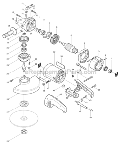 Page A Diagram and Parts List for  Makita