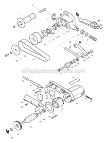Page A Diagram and Parts List for  Makita