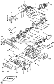 Part Location Diagram of 344620-3 Makita Steel Plate